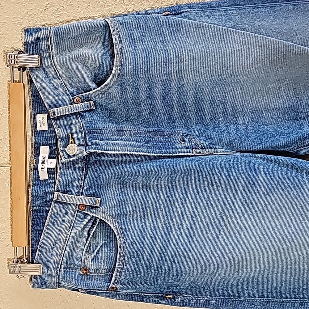 Re/done Rigid Hi Rise Stovepipe Jeans - Picture 2 of 6